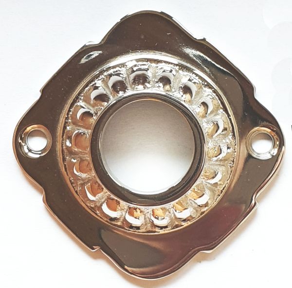 Gründerzeit Türbeschläge, Drückerrosette, vernickelt