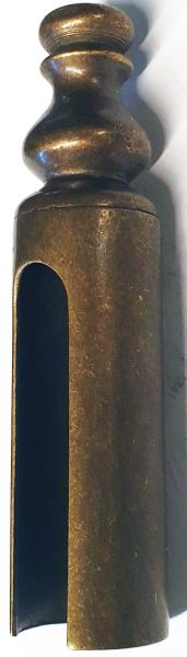Aufsteckhülse, Zierhülsen für Einbohrbänder aus Messing patiniert unlackiert, Innen-Ø: 16mm