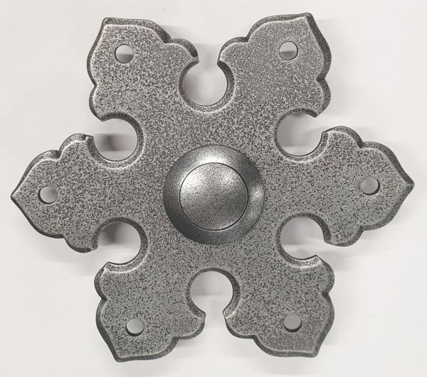 Klingelplatte antik altgrau, Türklingel alt, nostalgisch, rustikal. Landhaus Haustürbeschläge anthrazit