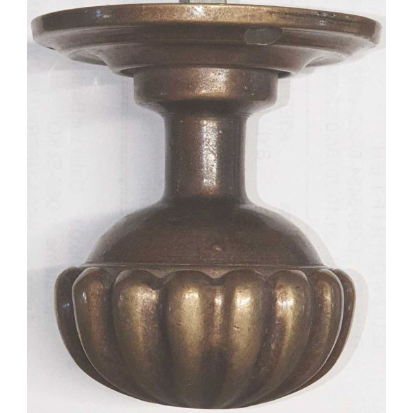 Türknopf antiker, Haustür Knopf alt, Haustür Knauf Landhaus, Tür Knauf Messing gegossen, patiniert  , Knopf: Ø: 60mm, mit Rosette Ø: 69mm Bild 2