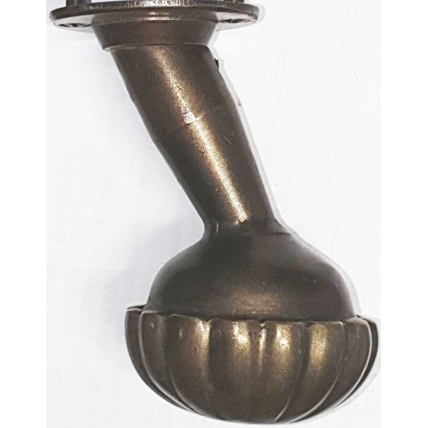 Türknopf antiker, gekröpfter Haustür Knopf alt, Haustür Knauf Landhaus, Tür Knauf Messing gegossen, patiniert, Knopf: Ø: 60mm, mit Rosette Bild 2