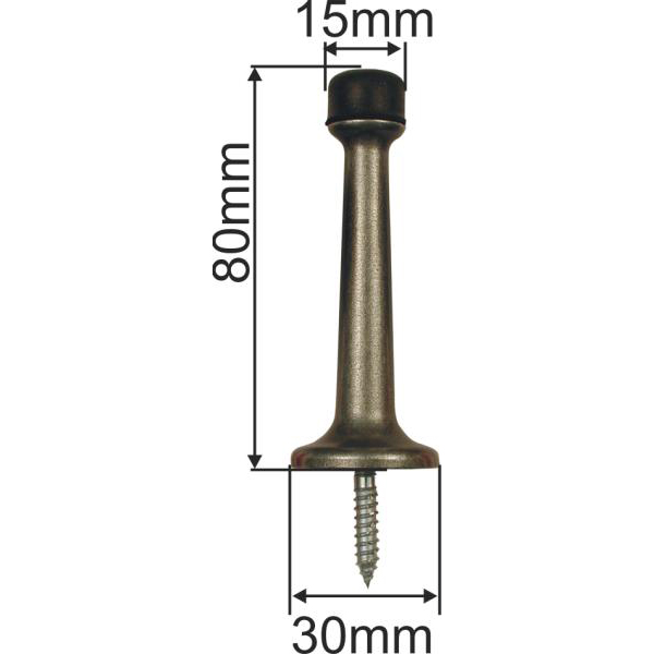 Türstopper Wandbefestigung, alt, Eisen matt schwarz lackiert, antik, für Wand, sehr beliebt Bild 3