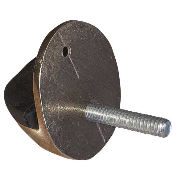 Türstopper alt aus Messing gegossen dann patiniert, antikes Modell, mit Gummi Anschlag Bild 3