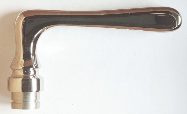 Drückerpaar, Messing vernickelt, Türgriffe antik, antiker Türdrücker alter, Jugendstil antik, alt, nostalgisch, historisch