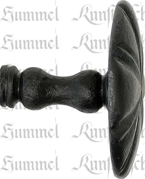 Haustürmittelknopf schmiedeeisen, Türknauf antik, Ø 50mm, alter Türknopf Eisen handgefertigt, schwarz Bild 2