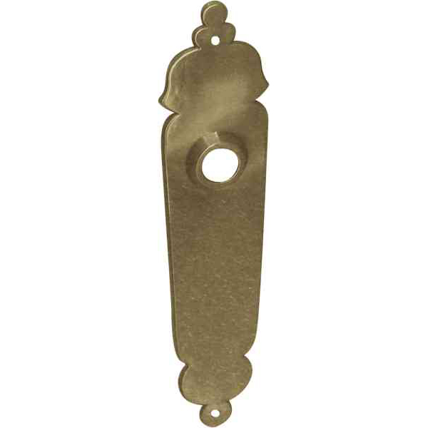 Türschild Barock aus Messing rustikal, schönes altes Langschild