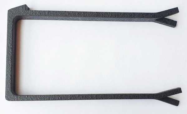 Schließkloben für Kastenschloss zum Einmauern, Maße nach Wunsch, Eisen matt schwarz lackiert