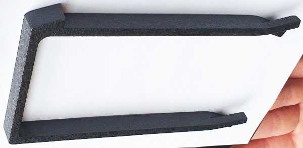 Schließkloben für Kastenschloss zum Einmauern, Maße nach Wunsch, Eisen matt schwarz lackiert Bild 2