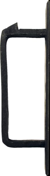 Kloben zum Aufschrauben für Kastenschloss, Maße nach Wunsch, Eisen matt schwarz lackiert, für Türe DIN rechts Bild 2