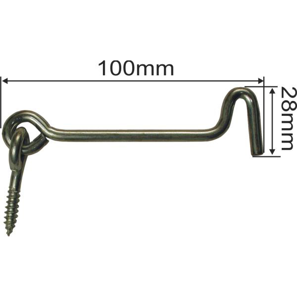 Fensterladenhaken, Sturmhaken mit Öse, Windhaken, Fensterladen Haken, Eisen verzinkt Bild 3