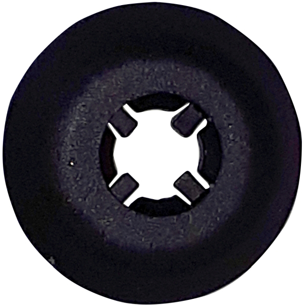 Rosette Kunststoff schwarz für Ladenhalter 8897 und 8898, Bohrung 10,3mm