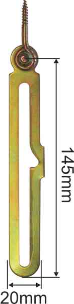 Kippflügelschere für Oberlicht, Eisen verzinkt rechts, mit Ringschraube und Führungshaken Form B Bild 3