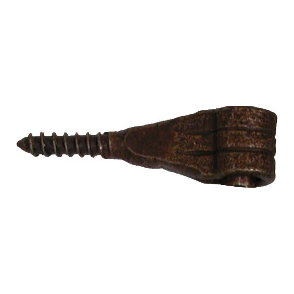 Schlaufe mit Holzgewinde für Fensterwinkelbänder, Eisen blank, 6mm