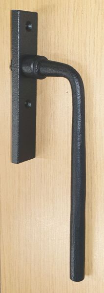 Antiker Fenstergriff für Schiebehebetür, Eisen geschmiedet schwarz