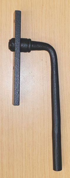 Antiker Fenstergriff für Schiebehebetür, Eisen geschmiedet schwarz Bild 2
