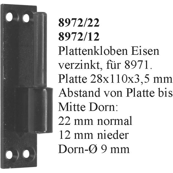 Plattenkloben in schwarz, Fensterladenkloben, Kloben für Fensterläden, Fensterladen Haken für Fensterladen Bänder Bild 3