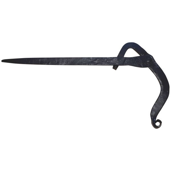 Fensterladenhalter, geschmiedeter Fensterladen Feststeller zum Einschlagen, Fensterladen Halter schmiedeeisern schwarz