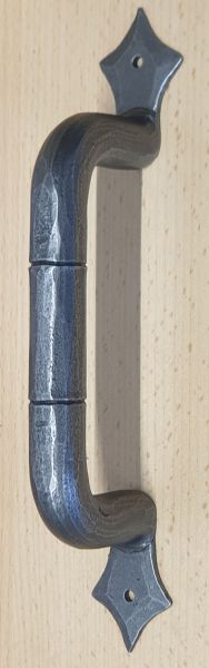 Stoßgriff antik, Schiebetürbügelgriff in Eisen altgrau