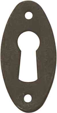 Schlüsselschild, Eisen gerostet und gewachst, alte antike Schlüsselrosette