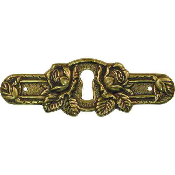 Jugendstil, Schublade-Schild, Schlüsselschild, Messing patiniert