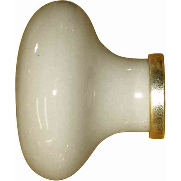 Möbelknöpfe aus Keramik antik, Landhaus, Porzellanknöpfe, Porzellanknopf, Ø 43 mm, altweiß, altverzinnt, Möbelknopf Keramik Bild 2