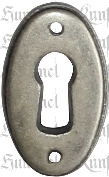 Schlüsselschild Kunstoff Elfenbein Nickel Retro Vintage Original 