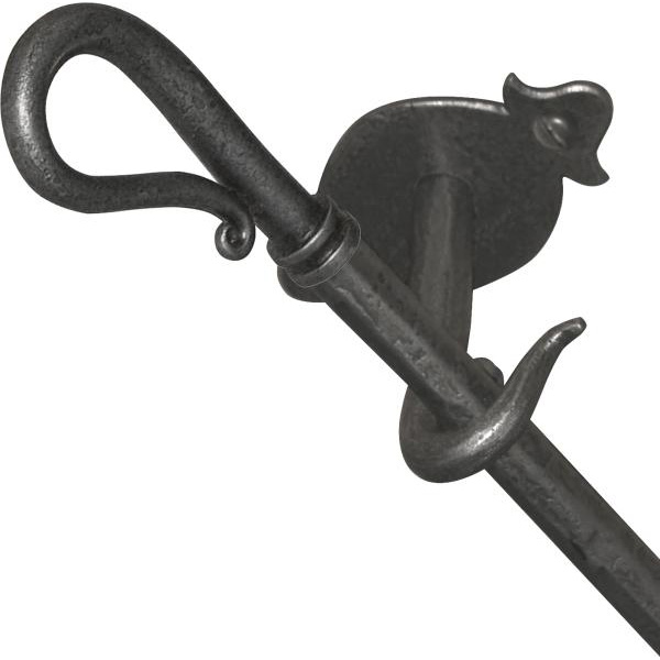 Einläufige Vorhangstange, Gardinenstange für Deckenmontage, Eisen