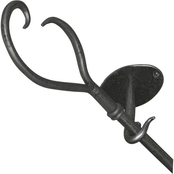 Einläufige Vorhangstange, Gardinenstange für Deckenmontage, Eisen