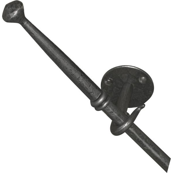 Einläufige Vorhangstange, Gardinenstange für Deckenmontage, Eisen