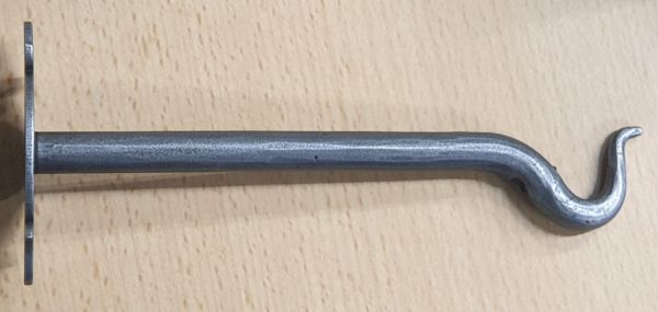 Einläufiger Halter für Vorhangstangen verlängert, Gardinenstangen, Eisen altgrau, ohne Rosette Bild 3