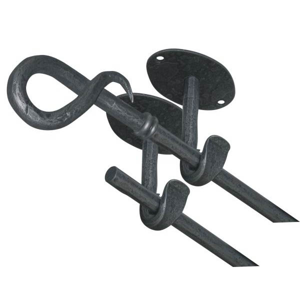 Zweiläufige Vorhangstange, Gardinenstange für Deckenmontage, Eisen