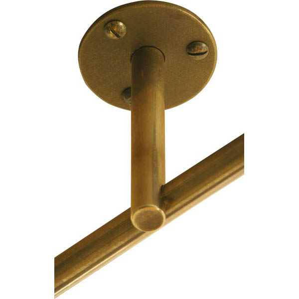 Deckenhalter für Vorhangstangen, Gardinenstangen, Messing patiniert, Nostalgie