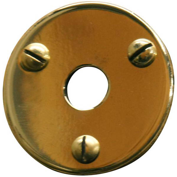 Rosette für Vorhangstangenhalter, Gardinenstangenhalter, Messing poliert