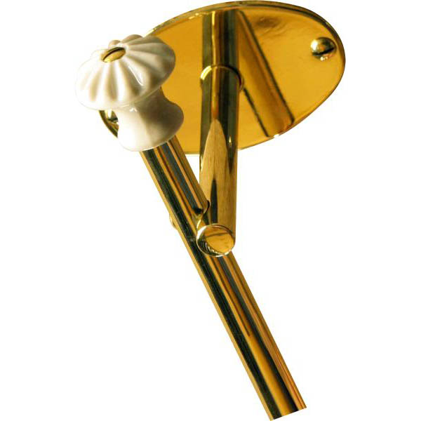 Einläufige Vorhangstange, Gardinenstange in Messing poliert, für