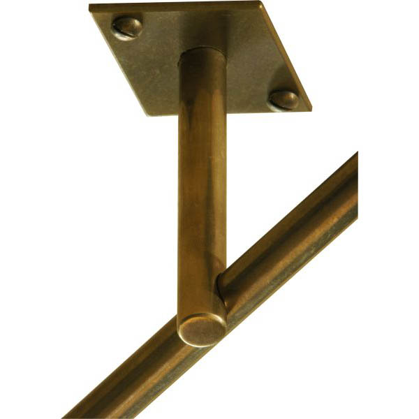 Deckenhalter für Vorhangstangen, Gardinenstangen Landhausstil, aus Messing patiniert