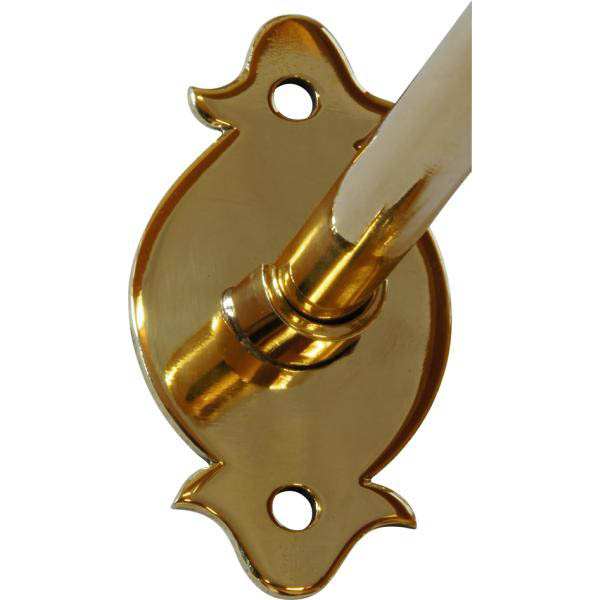 Einläufige Vorhangstange, Gardinenstange in Messing poliert, mit