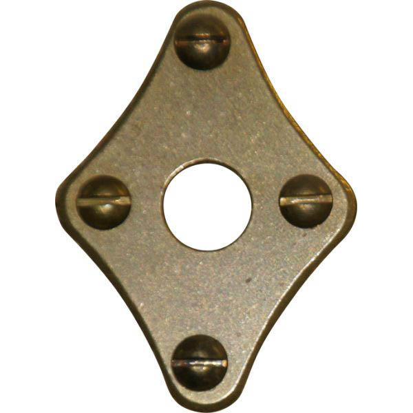 Rosette für Vorhangstangenhalter, Gardinenstangenhalter, Messing patiniert, rustikal