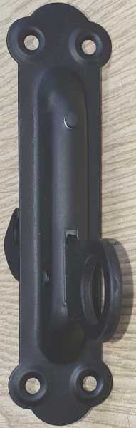 Windfalle für Klappläden, Eisen schwarz, federnder Verschluss für Fensterläden, mit Führungsblech Bild 3