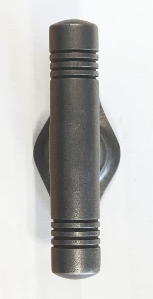 Fensterolive Gusseisen antik, Kreuzolive alte Eisen gegossen altgrau patiniert, matt klar lackiert, schönes Jugendstilmodell Bild 3