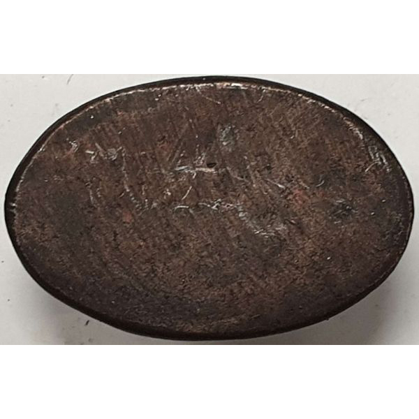 Knopf, Eisen rostig, von Hand angefertigt, Möbelknopf antiker