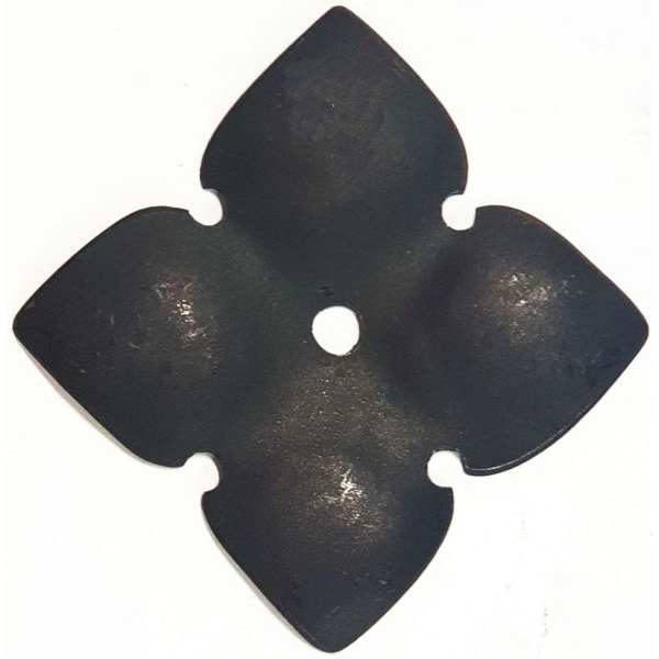 Rosette, Eisen gerostet. In Handarbeit gefertigt. Bohrung 4,5mm, Einzelstück, nur noch 1 x verfügbar (HL)