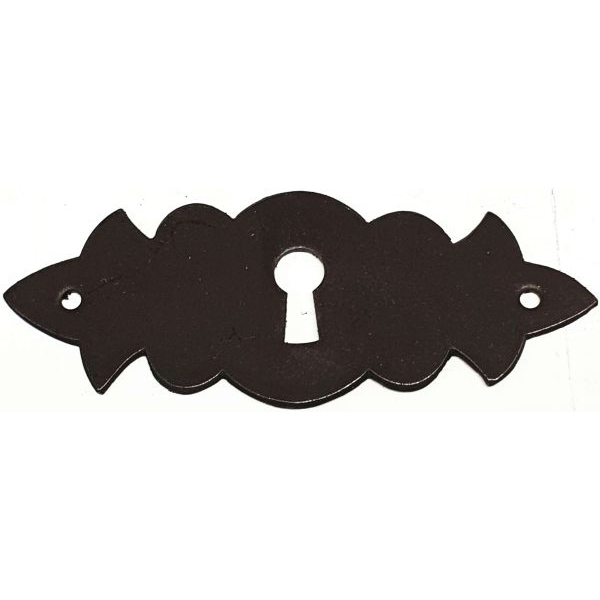 Schubladenschild Eisen gerostet, ziseliert und getrieben, in Handarbeit gefertigtes Schild, nur noch 2 Stück lieferbar (HL)