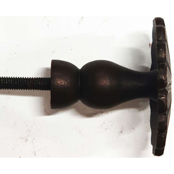 Knopf, Eisen rostig, von Hand angefertigt, ziselliert, Möbelknopf antiker, Einzelstück, nur 1 x verfügbar Bild 2