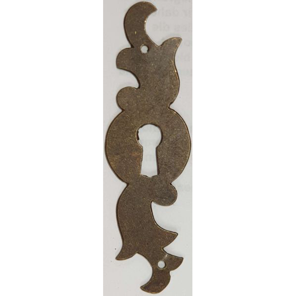 Schlüsselschild handgefertigt, Messing patiniert. Aus Blech in Handarbeit produziert, Einzelstück, nur 1 x verfügbar (HL)