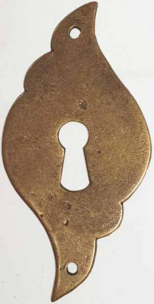 Schlüsselschild handgefertigt, Messing patiniert. Aus Blech in Handarbeit produziert, Einzelstück, nur 1 x verfügbar (HL)