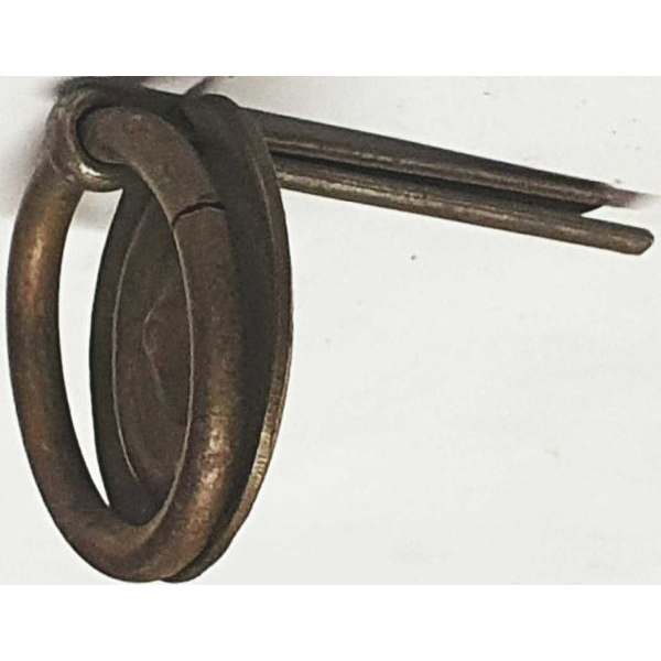 Griffbeschlag ohne Schlüsselloch, Messinggriff patiniert Griff antik, handgefertigt aus Messingblech und Draht (HL) Bild 2