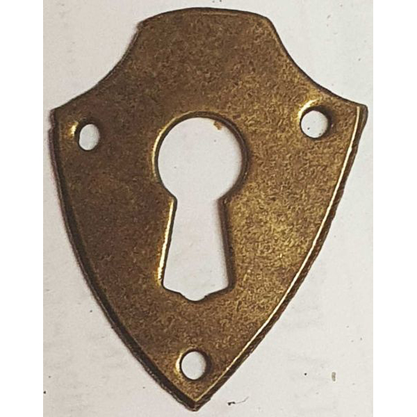 Schlüsselschild handgefertigt, Messing patiniert. Aus Blech in Handarbeit produziert (HL)