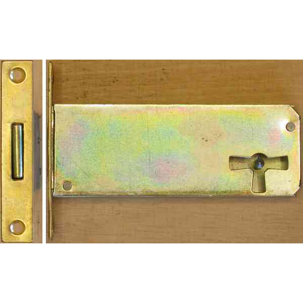 Einsteckschloß, Dorn 80mm, rechts, antik, alt, eckiges Stulpblech 68x12,5 mm mm (L)