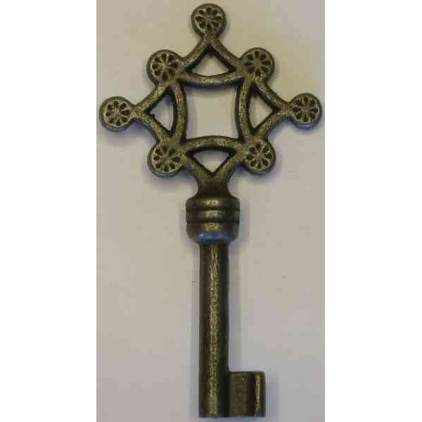 Schlüssel aus Eisen gegossen und gerostet, antik, alt, auch ideal für Schlüsselübergabe Symbolschlüssel (L)