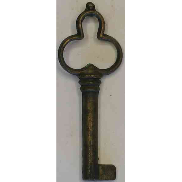 Schlüssel Messing patiniert, Eurobart, antiker, alter (L)